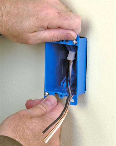 add wire to electrical box|installing electrical box in wall.